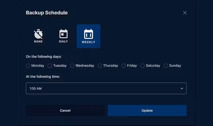 Atur backup cloud sendiri